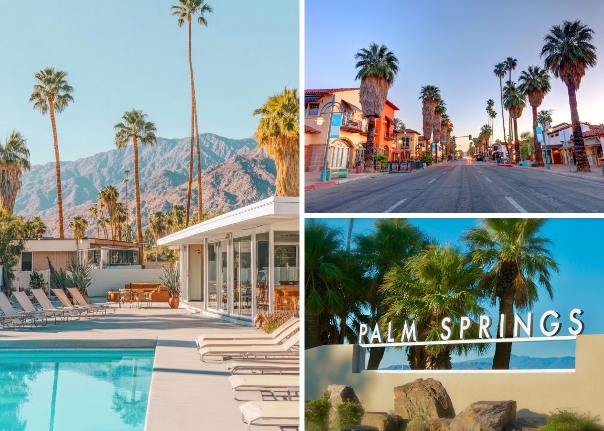 Collage of Images from Palm Springs, California.