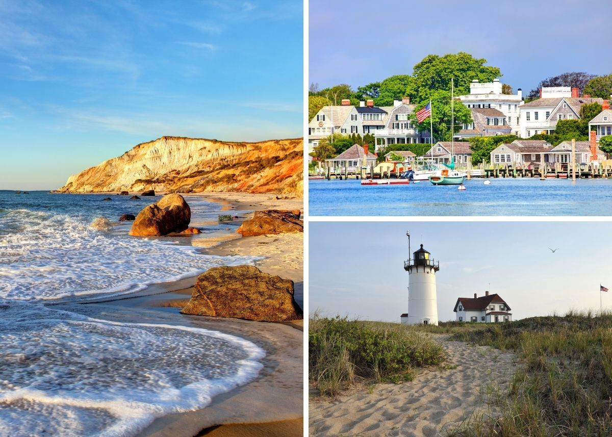 Collage of images from coastal Massachusetts.