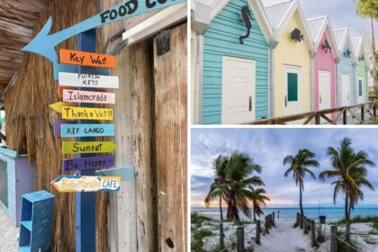 Collage of images from Key West florida.