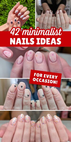 Check out these timeless minimalist nails in every style and shape, with cute designs, art, and accents that are fresh and clean!